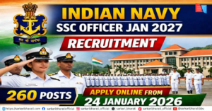 Indian Navy SSC Officer January Recruitment 2026 – Apply