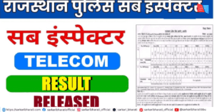 RPSC Rajasthan Police SI Telecom Result 2026 – Download Result