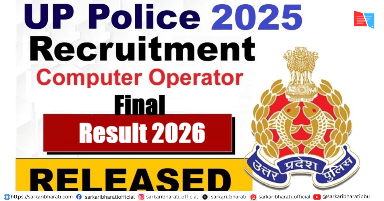 UP Police Computer Operator Final Result 2026 Out – Merit List PDF
