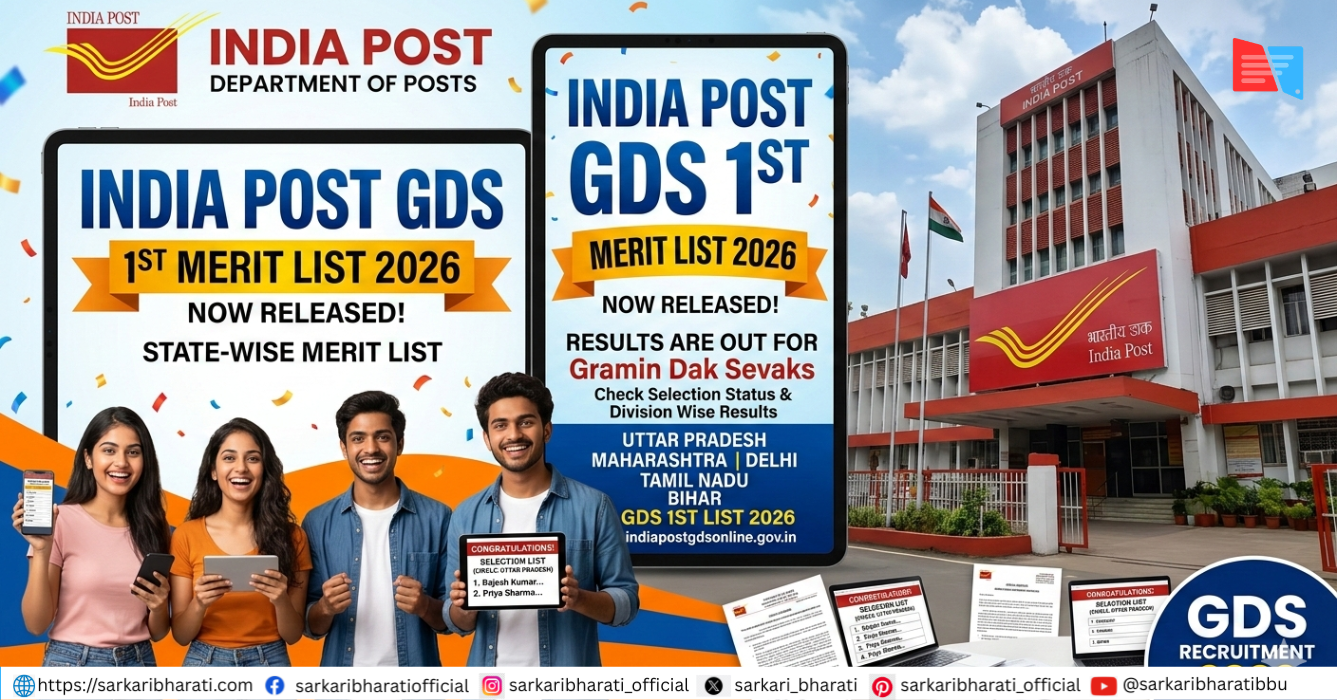 India Post GDS 1st Merit List 2026 – Check Result