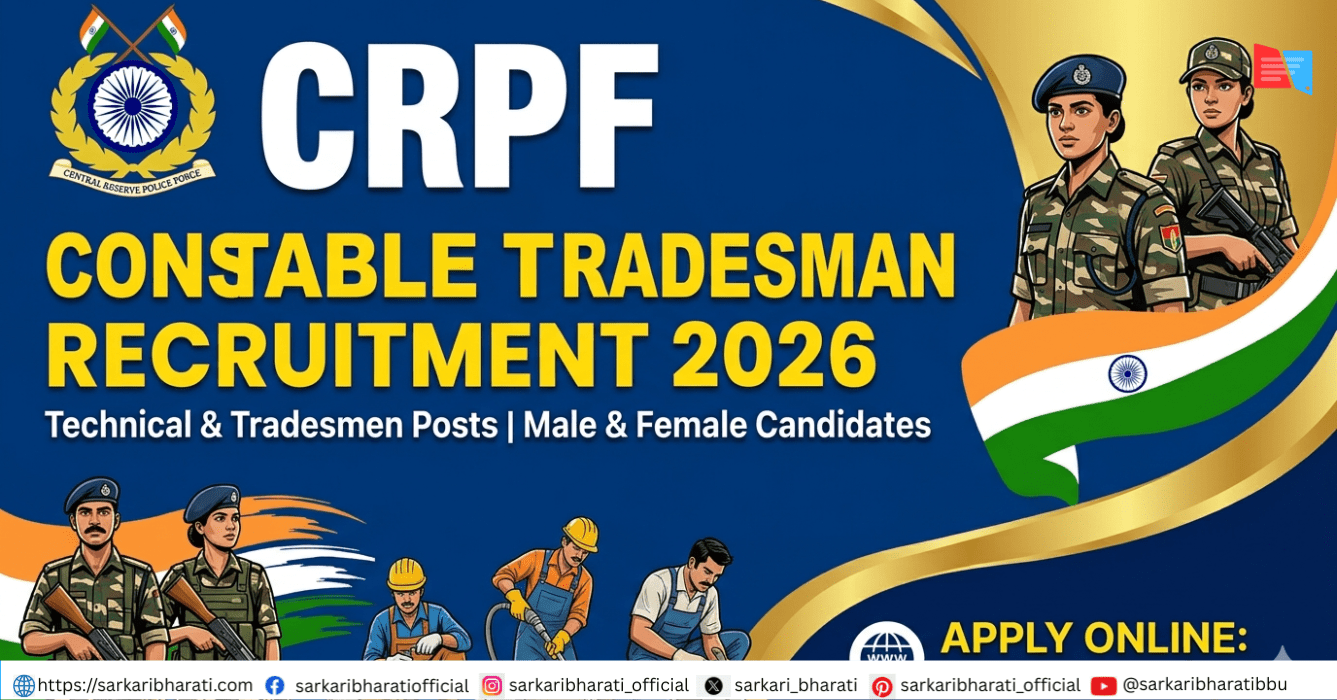 CRPF Constable Tradesman Recruitment 2026 – Apply Online