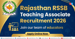 Rajasthan RSSB Teaching Associate Recruitment 2026 – Apply Online