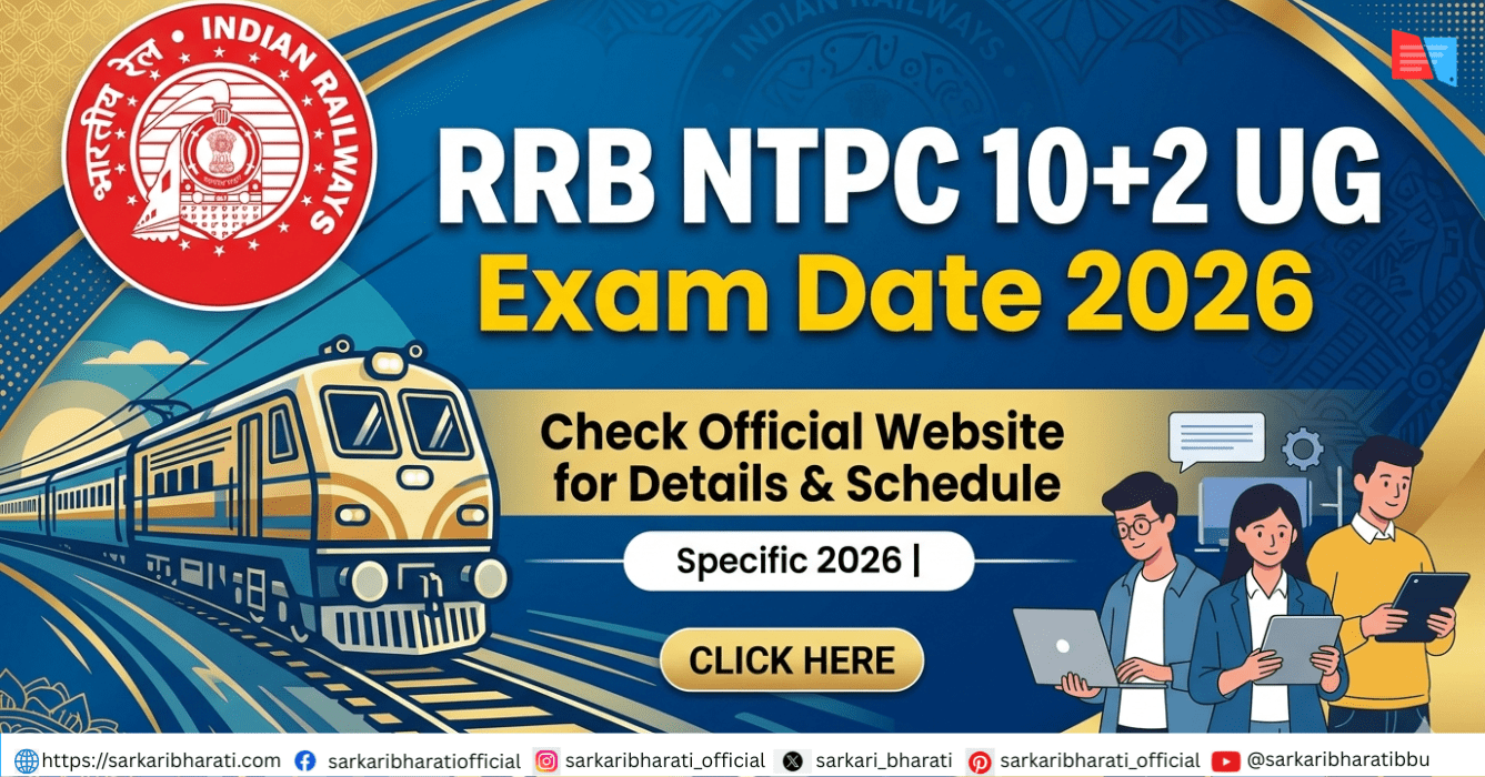 RRB NTPC 10+2 UG Exam Date 2026