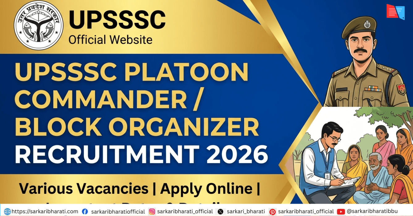 UPSSSC Platoon Commander / Block Organizer Recruitment 2026