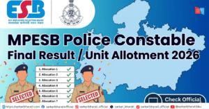 MPESB Police Constable Final Result 2026